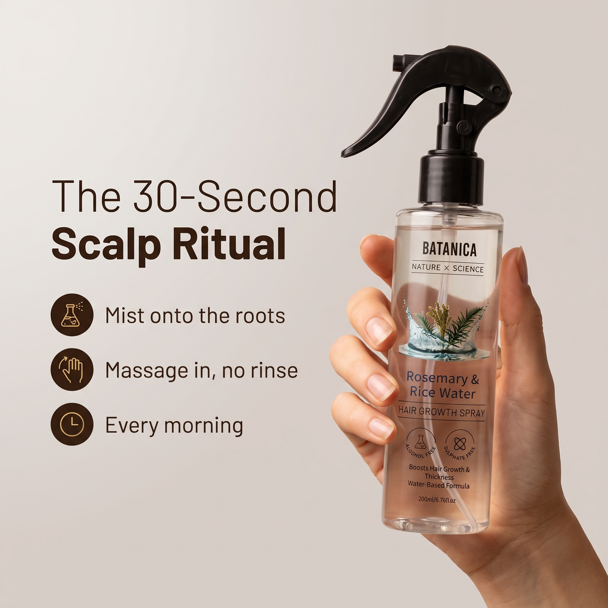 Rosemary & Rice Water Hair Spray